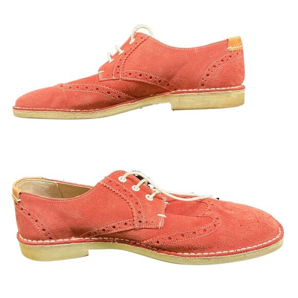 Ted Baker London Jamfro Mens Coral Suede Brogue Oxford Shoes Lace-Up Size 9 main image 5